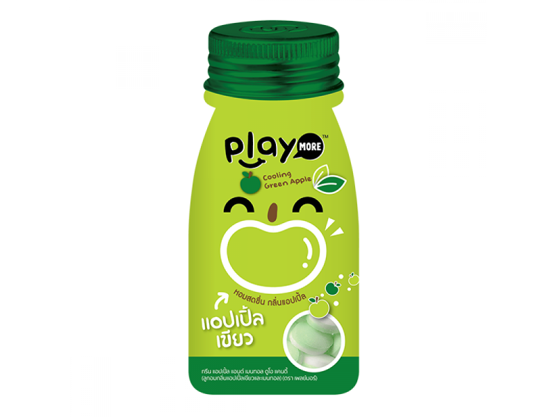 Kẹo the vị táo xanh Play More (12g)