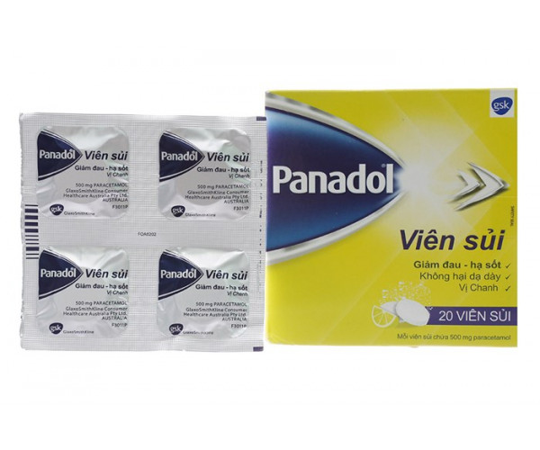 Thuốc giảm đau, hạ sốt Panadol dạng viên sủi (5 vỉ x 4 viên/hộp)