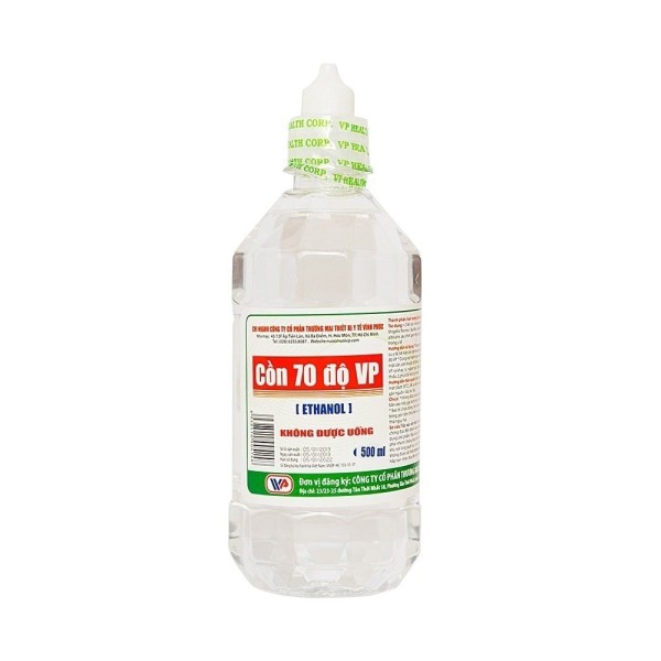Cồn sát trùng 70 độ Vĩnh Phúc (500ml)