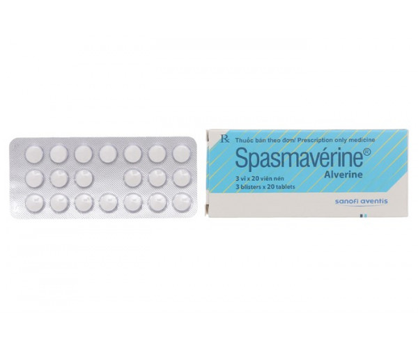 Thuốc chống co thắt cơ trơn Spasmaverine 40mg (3 vỉ x 20 viên/hộp)