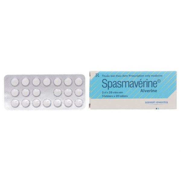 Thuốc chống co thắt cơ trơn Spasmaverine 40mg (3 vỉ x 20 viên/hộp)