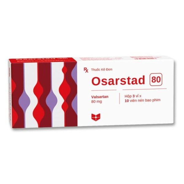 Thuốc điều trị cao huyết áp Osarstad 80mg (3 vỉ x 10 viên/hộp)