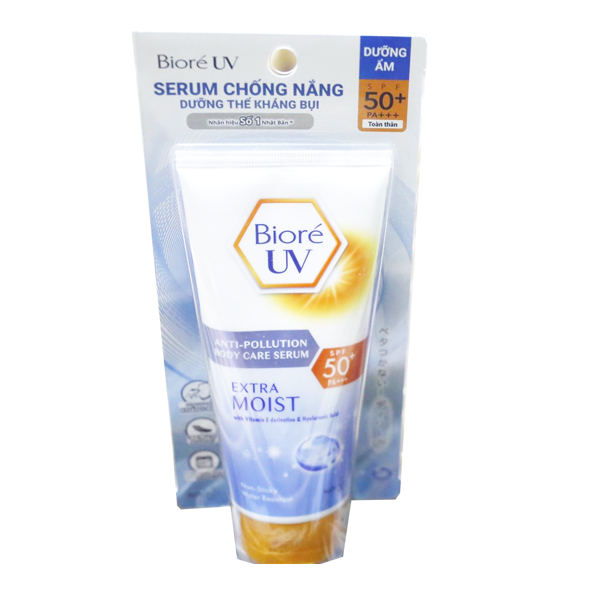 Serum chống nắng dưỡng thể kháng bụi và dưỡng ẩm vượt trội Biore SPF 50+ PA+++ 50ml