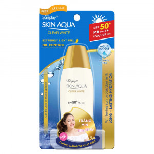 Kem chống nắng dưỡng da trắng mượt Sunplay Skin aqua Clear White (25g)