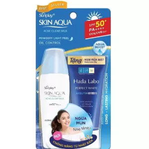 Kem chống nắng dưỡng da ngừa mụn Sunplay Skin aqua Acne Clear Milk (25g) 