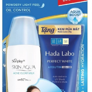 Kem chống nắng dưỡng da ngừa mụn Sunplay Skin aqua Acne Clear Milk (25g) 