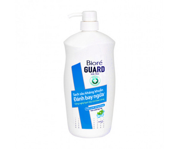 Sữa tắm sạch sâu kháng khuẩn mát lạnh sảng khoái Bioré Guard (800g)