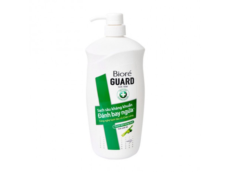 Sữa tắm sạch sâu kháng khuẩn thanh mát hứng khởi Bioré Guard (800g)