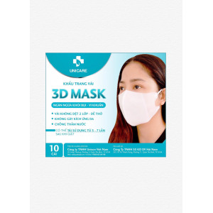 Khẩu trang vải  3D Mask Unicare (10 cái/gói)