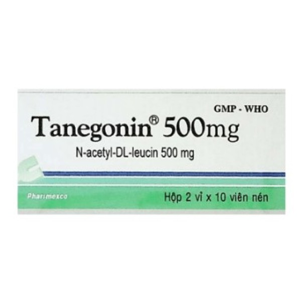 Thuốc trị chóng mặt Tanegonin 500mg (2 vỉ x 10 viên/hộp)