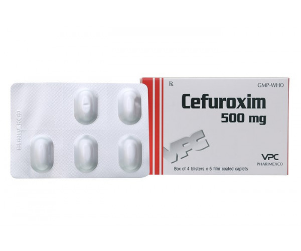 Thuốc kháng sinh Cefuroxim 500mg VPC (10 viên/hộp)