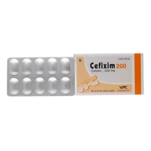 Cefixim 200mg VPC (2 vỉ x 10 viên/hộp)