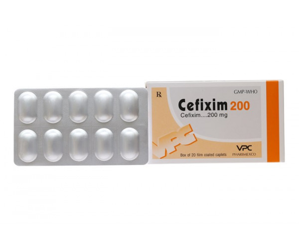 Thuốc kháng sinh Cefixim 200mg VPC (2 vỉ x 10 viên/hộp)