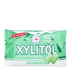 Kẹo gum không đường ngăn ngừa sâu răng hương bạc hà Lotte Xylitol (11.6g/vỉ)