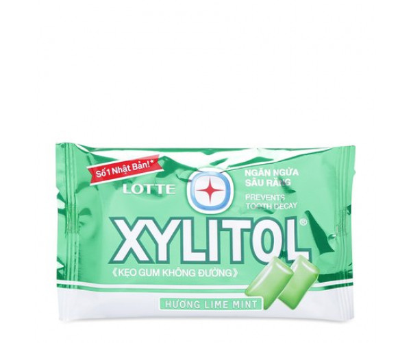 Kẹo gum không đường ngăn ngừa sâu răng hương bạc hà Lotte Xylitol (11.6g/vỉ)