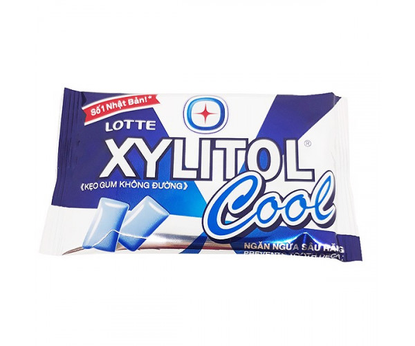 Kẹo gum không đường ngăn ngừa sâu răng hương bạc hà Lotte Xylitol Cool (11.6g/vỉ)