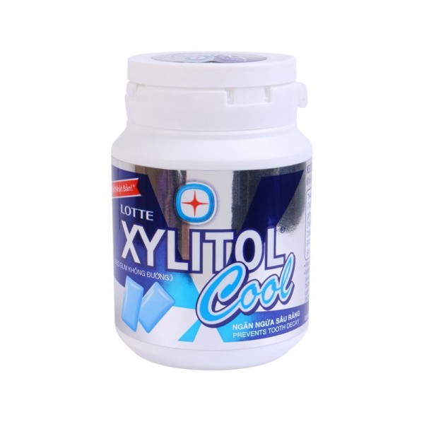 Kẹo gum không đường ngăn ngừa sâu răng hương bạc hà Lotte Xylitol Cool (58g/hộp)