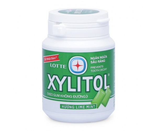 Kẹo gum không đường ngăn ngừa sâu răng hương bạc hà Lotte Xylitol (58g)