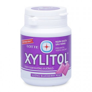 Kẹo gum không đường ngăn ngừa sâu răng hương nho bạc hà Lotte Xylitol (58g)