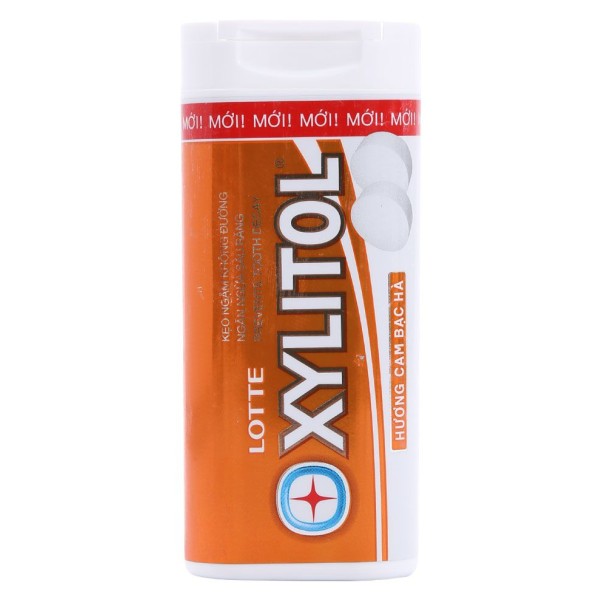 Kẹo ngậm không đường hương cam bạc hà Lotte Xylitol (20.88g)