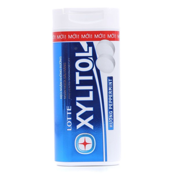 Kẹo ngậm không đường hương perpermint thơm mát Lotte Xylitol (20.88g)