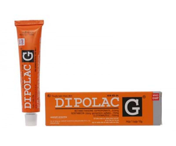 Kem bôi da trị nấm Dipolac G (15g)