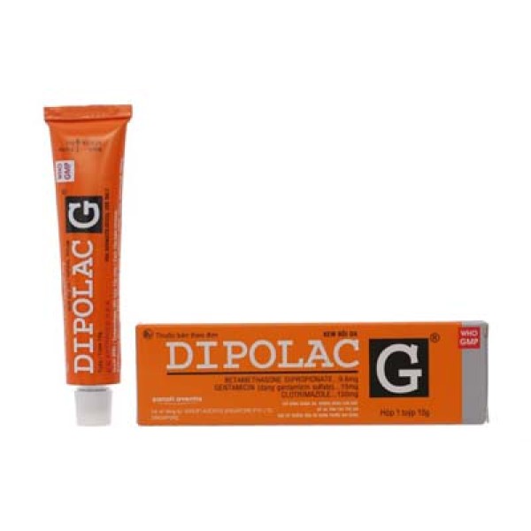 Kem bôi da trị nấm Dipolac G (15g)