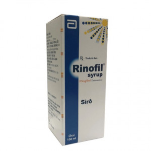 Thuốc giảm các triệu chứng về viêm mũi dị ứng hoặc dị ứng quanh năm Rinofil Syrup 2,5mg/5ml (100ml)