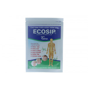 Cao dán thảo dược giảm đau Ecosip (20 gói x 5 miếng/hộp)