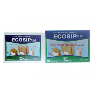 Cao dán thảo dược giảm đau Ecosip Cool (2 gói x 5 miếng/hộp)