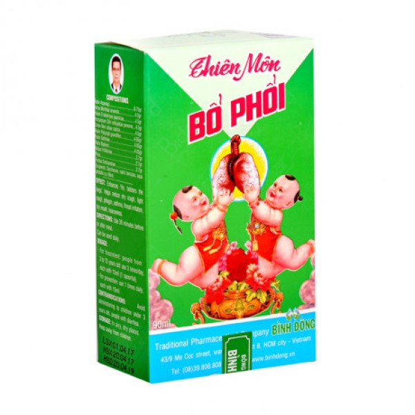Siro hỗ trợ điều trị và phòng ngừa các bệnh đường hô hấp Thiên môn bổ phổi (90ml)