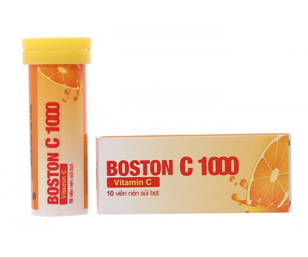 Viên sủi bổ sung vitamin C Boston C 1000 (10 viên/tube)