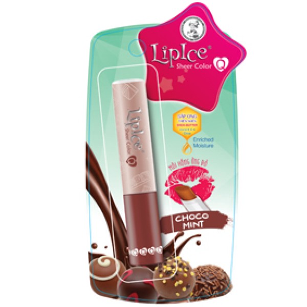 Son dưỡng môi hương choco bạc hà Lipice Sheer Color (2.4g)