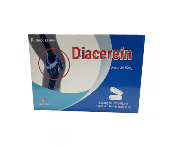 Thuốc trị thoái hóa khớp Diacerein TNP 50mg (3 vỉ x 10 viên/hộp)