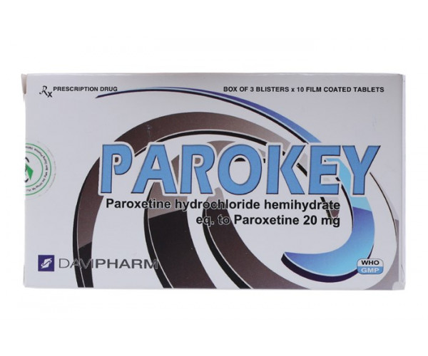 Thuốc trị trầm cảm Parokey 20mg (3 vỉ x 10 viên/hộp)
