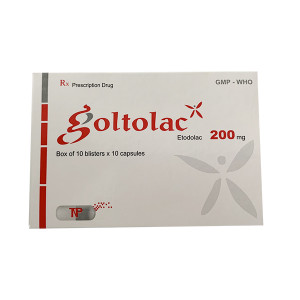 Thuốc giảm đau, kháng viêm Goltolac 200mg (10 vỉ x 10 viên/hộp)