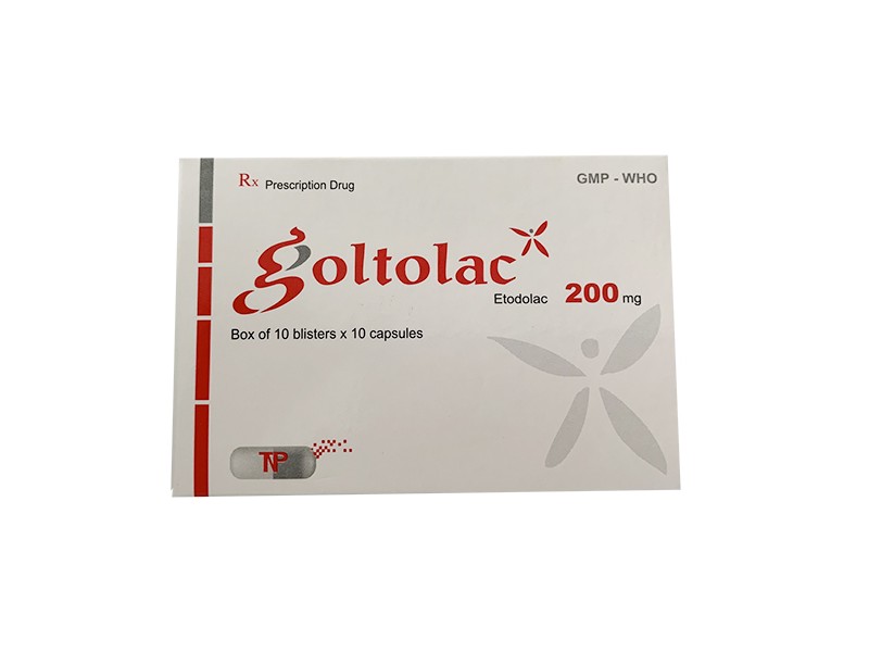 Thuốc giảm đau, kháng viêm Goltolac 200mg (10 vỉ x 10 viên/hộp)