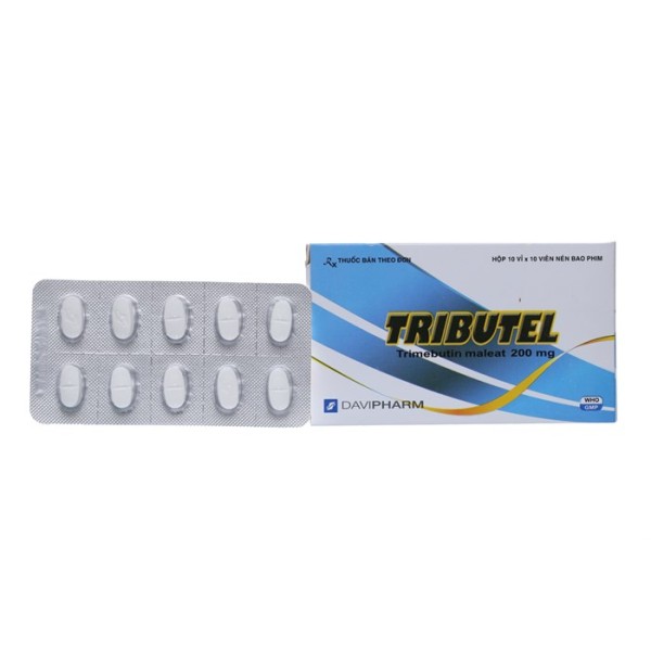Thuốc trị rối loạn nhu động ruột Tributel 200mg (10 vỉ x 10 viên/hộp)