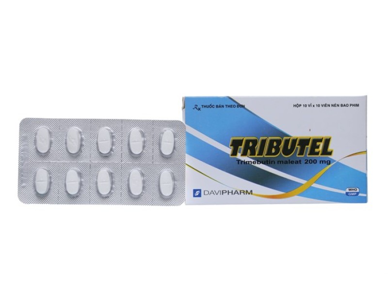 Thuốc trị rối loạn nhu động ruột Tributel 200mg (10 vỉ x 10 viên/hộp)