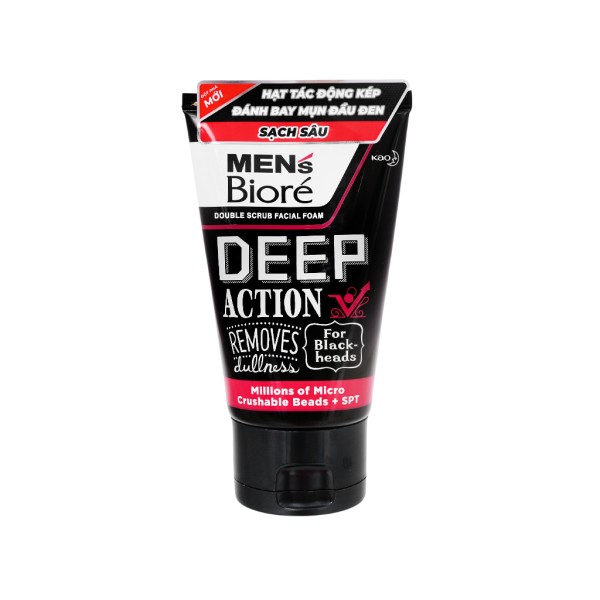 Sữa rửa mặt sạch sâu Men's Biore Deep Action For Black-heads (100g)