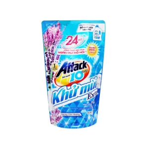 Nước giặt Attack Extra khử mùi hương hoa oải hương (1.4 lít/túi)