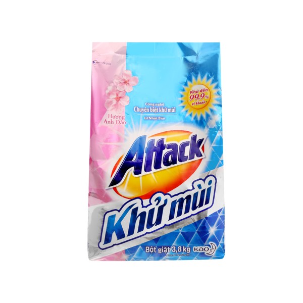 Bột giặt Attack khử mùi hương anh đào (3.8kg/túi)
