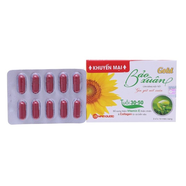 Viên uống điều trị rối loạn nội tiết Bảo Xuân Gold (3 vỉ x 10 viên/hộp)
