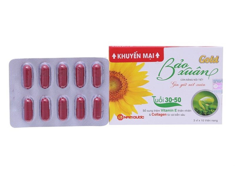 Viên uống điều trị rối loạn nội tiết Bảo Xuân Gold (3 vỉ x 10 viên/hộp)