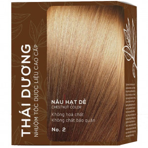 Thuốc nhuộm tóc dược liệu Thái Dương màu nâu hạt dẻ (5 gói/hộp)