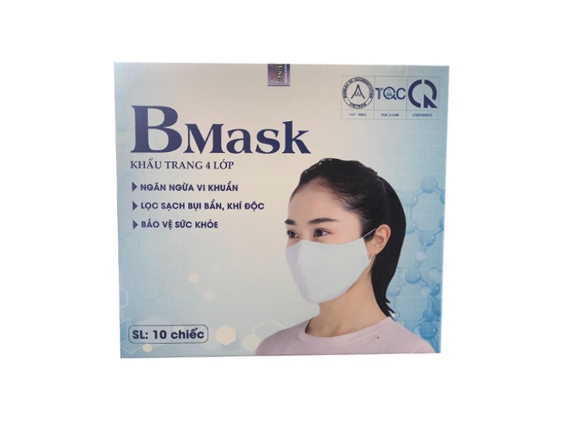 Khẩu trang vải kháng khuẩn 4 lớp B Mask (10 chiếc/hộp)