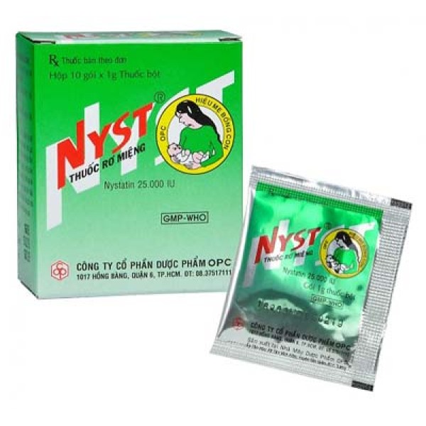 Thuốc rơ miệng Nyst (10 gói/hộp)