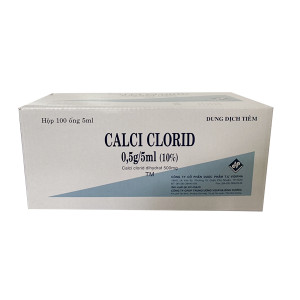 Calci Clorid 10% Vidipha (100 ống x 5ml/hộp)