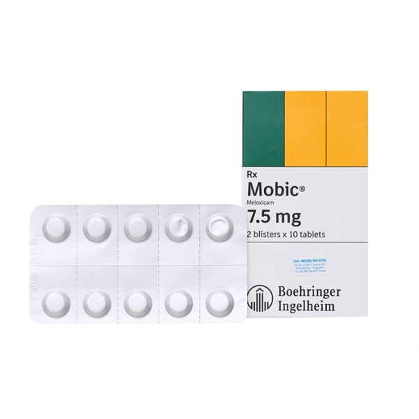 Thuốc giảm đau, kháng viêm Mobic 7.5mg (2 vỉ x 10 viên/hộp)