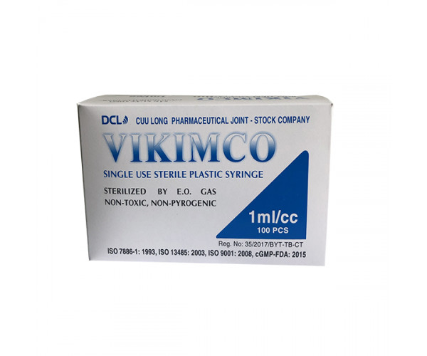 Bơm tiêm sử dụng một lần Vikimco (1ml/cc)